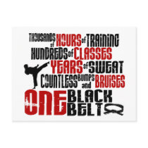 ONE Black Belt 2 KARATE T-SHIRTS & APPAREL Post Card