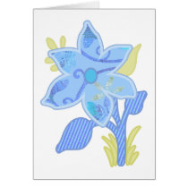 ONE blue flower cards
