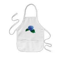 One Blue Hydrangea Aprons