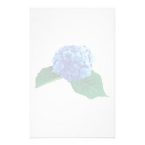 One Blue Hydrangea stationery