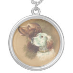 One Brown and One White Dog Necklaces