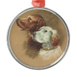 One Brown and One White Dog Ornament