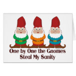 One By One The Gnomes Greeting Cards