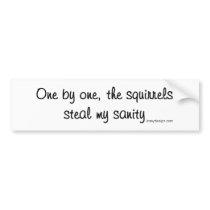 One By One The Squirrels Bumpersticker by ironydesign One By One The Squirrels Bumpersticker