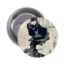 One by Utagawa, Kuniyoshi Ukiyoe Buttons