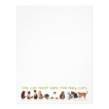 One can NEVER have too many cats! Custom Letterhead