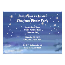 One Christmas Night Party Invitations