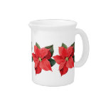 One Christmas Poinsettia Drink Pitcher
