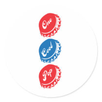 One Cool Pop Round Sticker