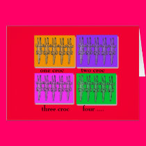 one croc         two croc, three croc       fou... cards