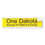 One Dakota bumper sticker
