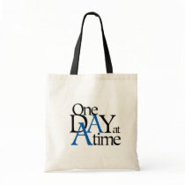 one day at a time tote bags