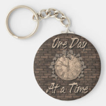 One Day at a Time Keychains