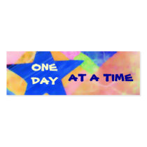 One Day at a Time profile card or bookmark Business Card Templates