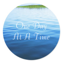 One Day At A Time Round Stickers