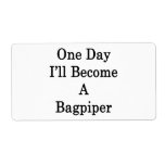 One Day I'll Become A Bagpiper Custom Shipping Label