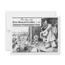 One Day Only: Evil Banjo Clown Personalized Announcement