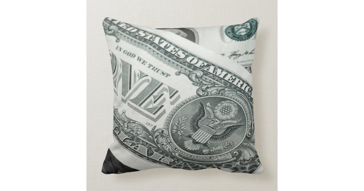 One Dollar Bill Throw Pillow Zazzle