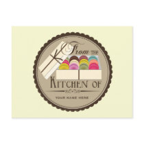 One Dozen French Macarons Recipe Postcard
