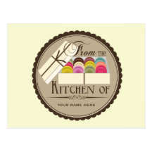 One Dozen French Macarons Recipe Postcard