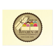 One Dozen French Macarons Set Of 100 Recipe Cards Business Cards