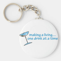One Drink At A Time Keychain