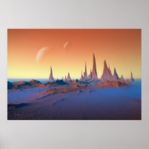 One evening - space landscape posters