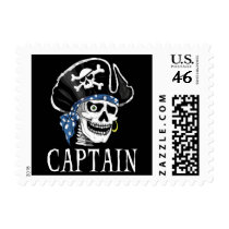 One-eyed Pirate Captain Stamps