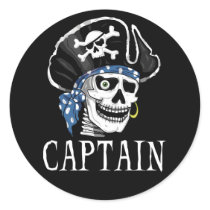 One-eyed Pirate Captain Stickers