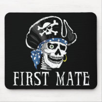 One-eyed Pirate First Mate Mouse Pads