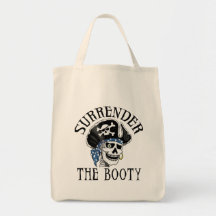 One-eyed Pirate Skull and Crossbones Canvas Bags
