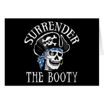 One-eyed Pirate Skull and Crossbones Greeting Cards