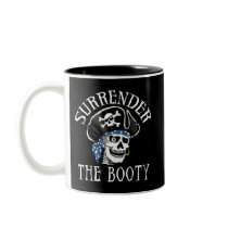 One-eyed Pirate Skull and Crossbones Coffee Mugs