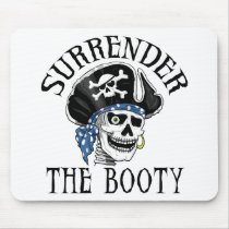 One-eyed Pirate Skull and Crossbones Mousepads