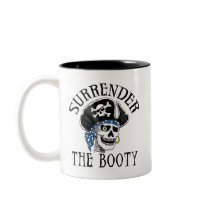 One-eyed Pirate Skull and Crossbones Mugs
