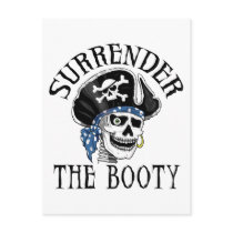 One-eyed Pirate Skull and Crossbones Post Card