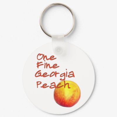 One Fine Georgia Peach Key Chain by billishirts