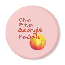 One Fine Georgia Peach magnets by billishirts One Fine Georgia Peach magnets