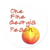 One Fine Georgia Peach stickers by billishirts One Fine Georgia Peach stickers