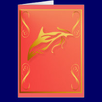 One Gold Dolphin Card cards