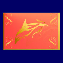 One Gold Dolphin Posters posters