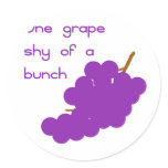 One Grape Shy Sticker
