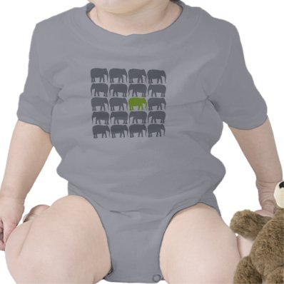 One Green Elephant in the Herd Shirt