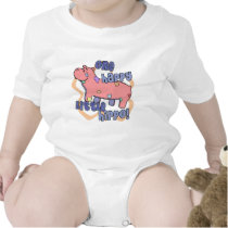 One Happy Hippo Baby Creeper t-shirts by PatchworkPals One Happy Hippo Baby Creeper t-shirts