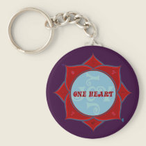 One Heart Lotus Keychain keychains