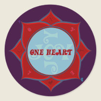 One Heart Lotus Sticker