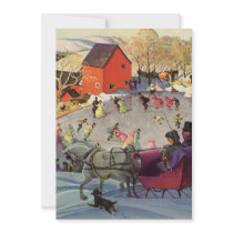 One Horse Open Sleigh invitations by ChristmasCafe One Horse Open Sleigh invitations
