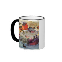 One Horse Open Sleigh mugs