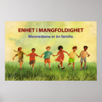 One Human Family (Norwegian) Print