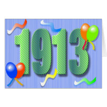 One Hundredth Birthday 1913 Card cards